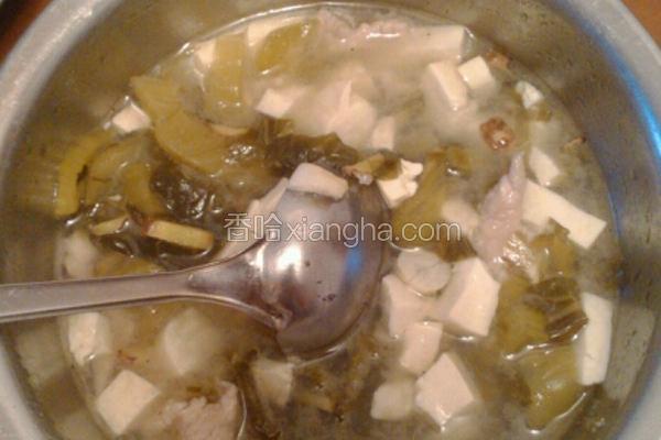 肉絲酸菜豆腐湯
