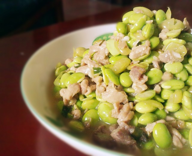毛豆炒肉丁