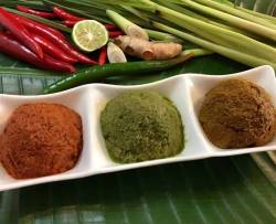 自制泰式咖喱︱紅/綠/黃三色咖喱醬