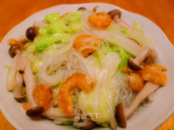 海米蟹味菇燴粉絲白菜