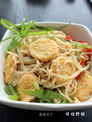 ｛營養素食｝金針菇燒玉子豆腐