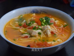 番茄豆腐素菜湯