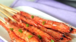 歐芹叉燒串蝦