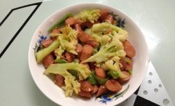 花菜青椒炒火腿腸