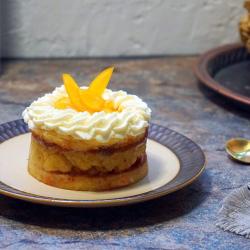 奶黄千层果味奶油蛋糕