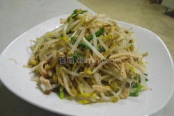 素火腿豆芽菜