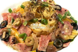 培根白酱意大利面