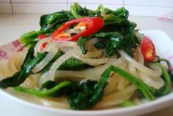 菠菜拌粉条