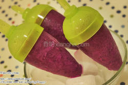 火龙果牛奶冰棒