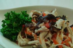 鹅油金葱拌鸡丝