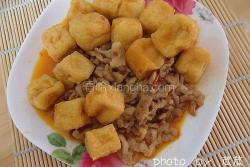 肉末豆腐泡