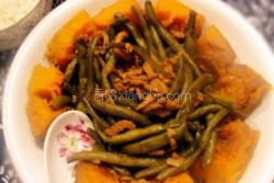 肉炖豆角焖南瓜