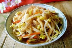 黄豆芽炒肉丝