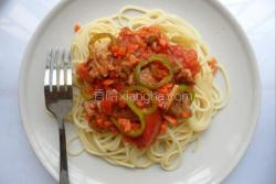 青椒番茄牛肉意粉