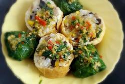 糯米酿豆腐菜包