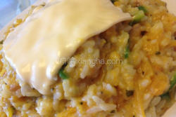 南瓜野菇燻鸡焗饭