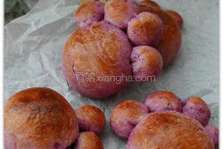 紫番薯红豆包