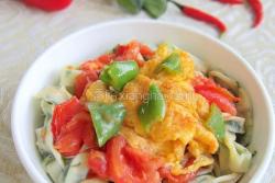 韭菜西红柿鸡蛋面