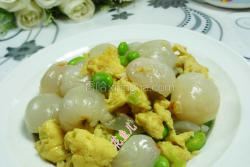 毛豆荔枝炒鸡蛋