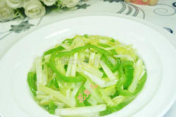 青椒炒韭菜芽