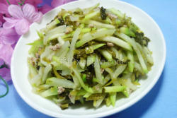 肉末雪菜炒蒲瓜