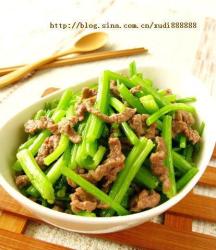 牛肉丝炒香芹