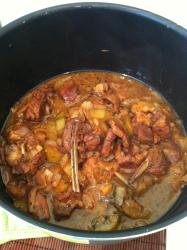 红烧羊肉焖西葫芦