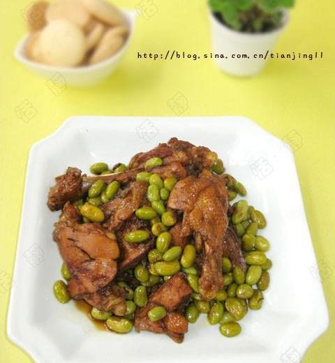 毛豆烧鸡