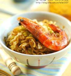 泰式黑胡椒鲜虾面