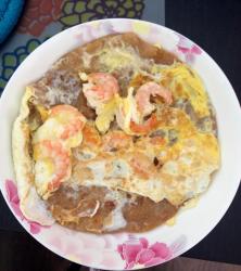 超简易鸡蛋虾仁饼