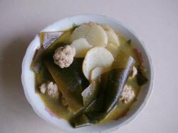 山药肉圆汤