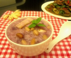 花生山药紫薯粥