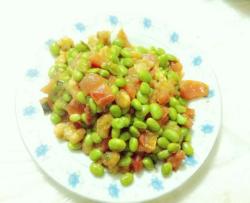 毛豆西红柿炒虾仁