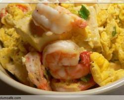 鸡蛋虾仁炒豆腐