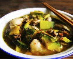 南瓜雪菜汤面疙瘩