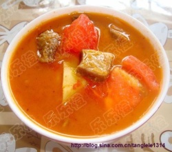 牛肉炖地瓜柿子