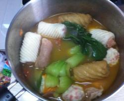 番茄青菜贡丸汤