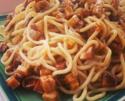 杏鲍菇豆干酱香拌面