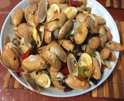 泡椒紫苏炒花甲螺