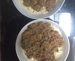 番茄牛肉炸酱面