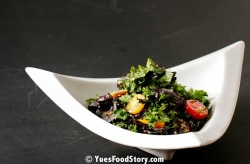 健康减脂沙拉 羽衣甘蓝配芝麻沙拉酱