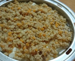 宝宝私房菜——红萝卜马蹄猪肉蒸豆腐