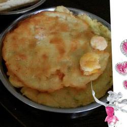 土豆丝虾仁鸡蛋饼