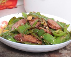 青椒炒腊肠