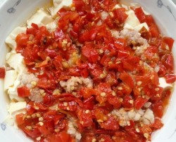 剁椒肉末蒸豆腐