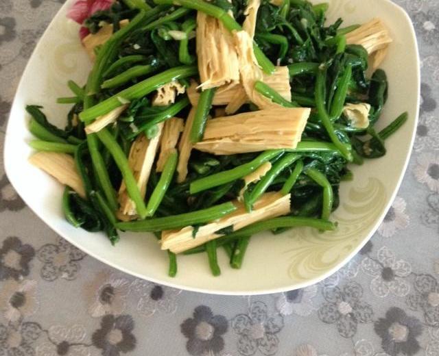菠菜腐竹- 做法