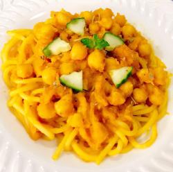 南瓜鹰嘴豆意面