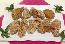 爱心面包糠鸡翅