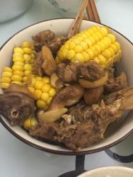 玉米蘑菇焖鸭