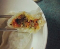 香菇青菜素馅饺子